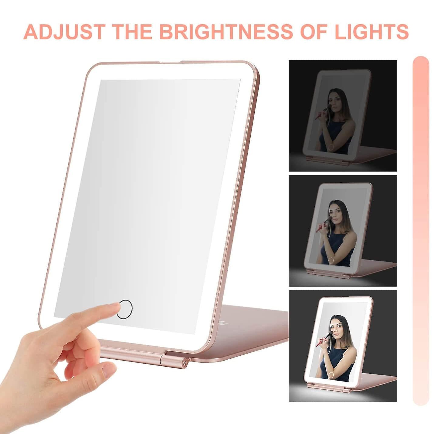 LED Rechargeable Travel Vanity Mirror - HomeFlair