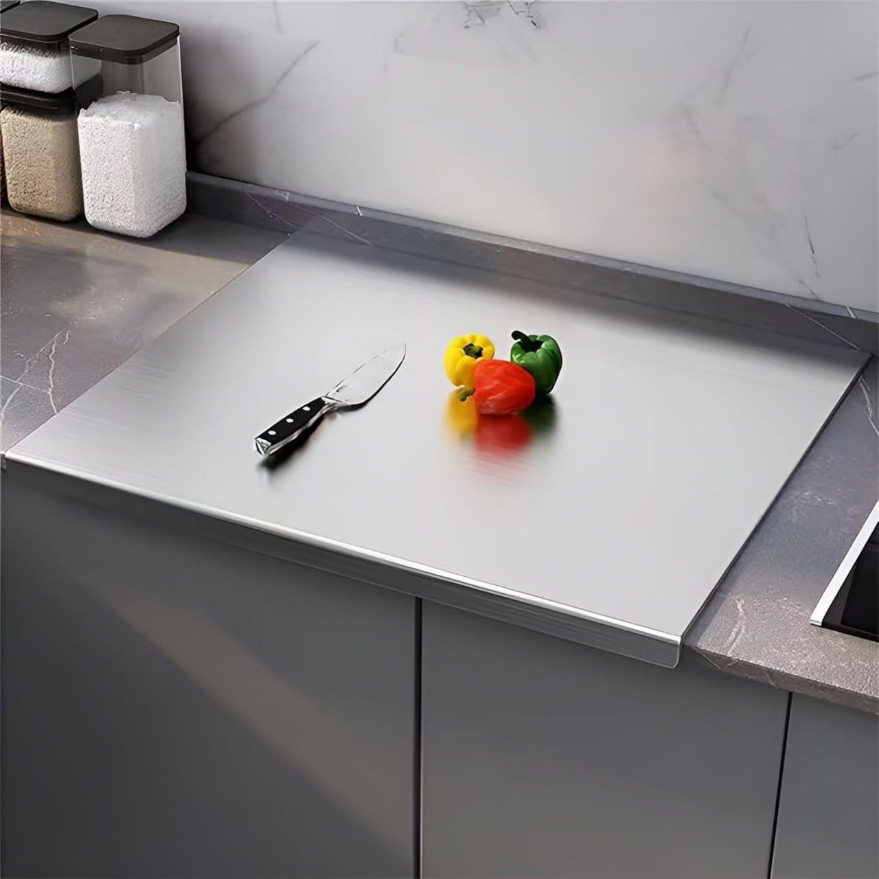 Stainless Steel Chopping Board & Kitchen Countertop 40*30 - HomeFlair