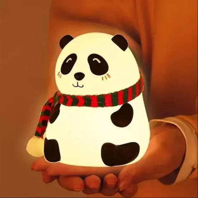 Panda Night Lamp, Panda Touch Silicone Lamp, 7 Colors Changing Rechargeable